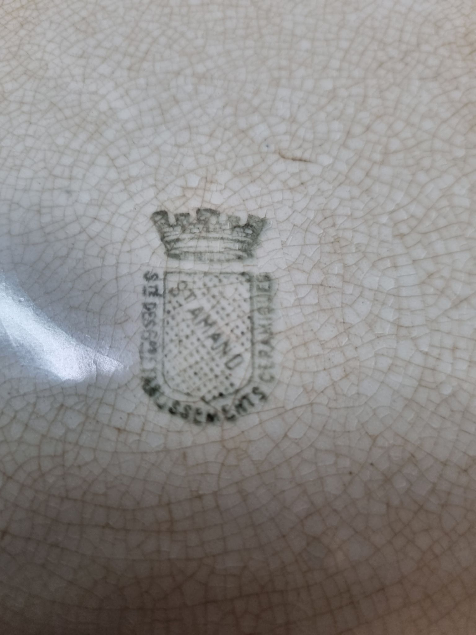 2 plates earthenware of St Amand, early twentieth