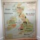 Map British Islands United Kingdom vidal lablache 60s