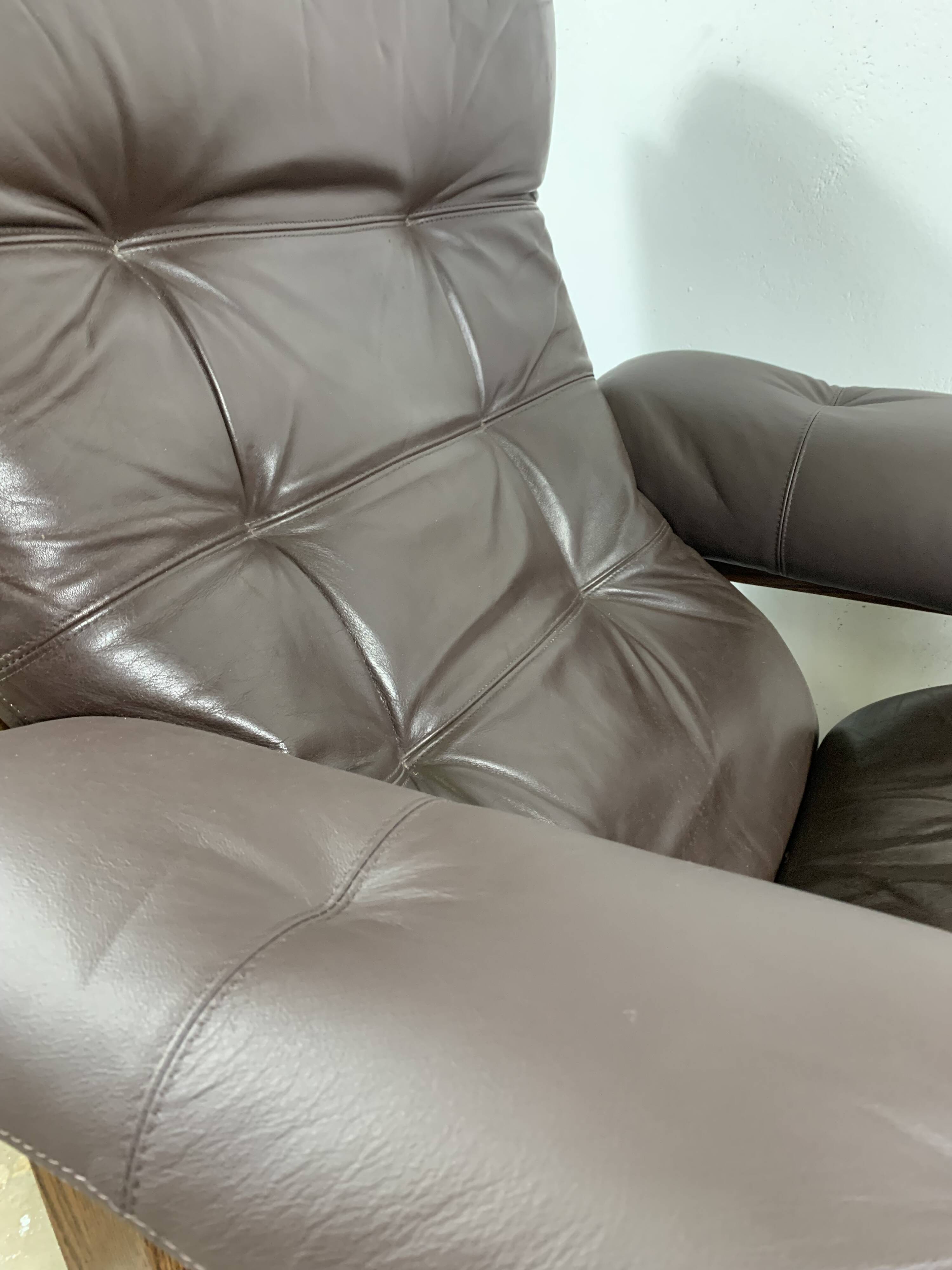 Wenge & Leather Lounge Armchair By Coja, 1981