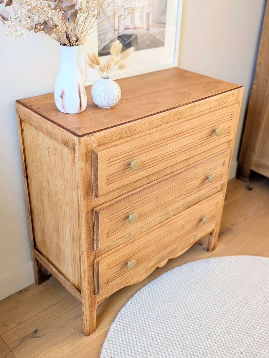Renovated vintage 1950s chest of drawers.