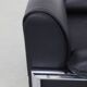 Fauteuil lounge postmoderne en cuir et chrome, années 1980