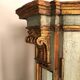 Showcase in blue/green lacquered wood, gold trim, Italy 18th-early 19th century