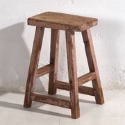 Tabouret ancien à patine rose (c.1900) #8