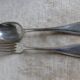 Six spoons, six forks, a ladle Christofle beaded style