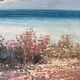 J. Miller. "Riverside Walk." Oil on canvas. Impressionism.