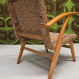 "Wroom & Dreesman 1950 corded armchair"