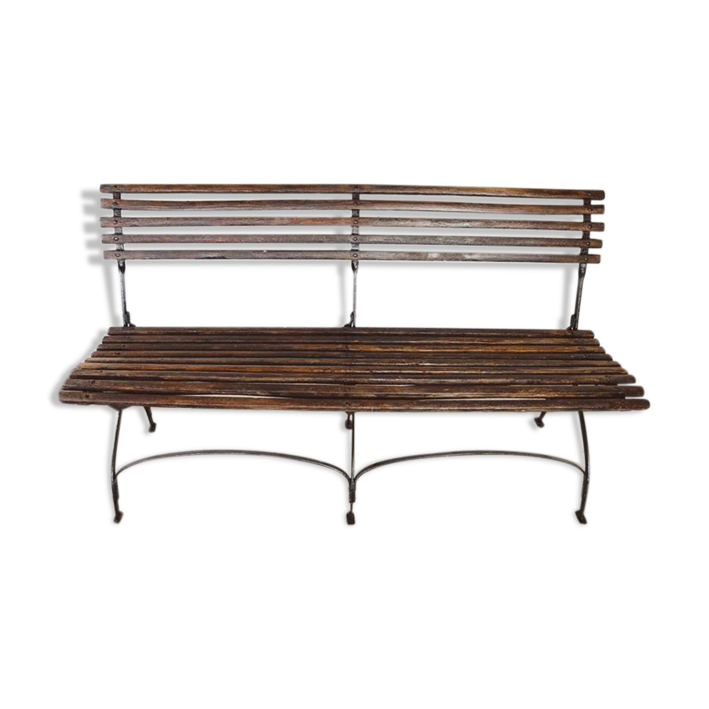 Antique foldable garden bench