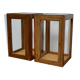 pair of faux oak shop display cabinets, circa 1920s