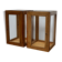 pair of faux oak shop display cabinets, circa 1920s