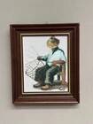 Original Swedish Oil on Canvas “Basket Weaving” Signed & Framed 27 × 33cm