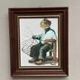 Original Swedish Oil on Canvas “Basket Weaving” Signed & Framed 27 × 33cm