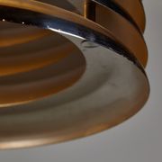 Chrome four-lamella metal pendant by borsfay tamás