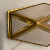 Brass Glass Sconces Set of 2 1970’s