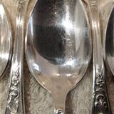 12 silver-plated metal teaspoons by silversmith Francois Frionnet Florian