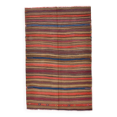 Tapis de salon 5x7, tissé à la main, style kilim vintage, 140x214 cm