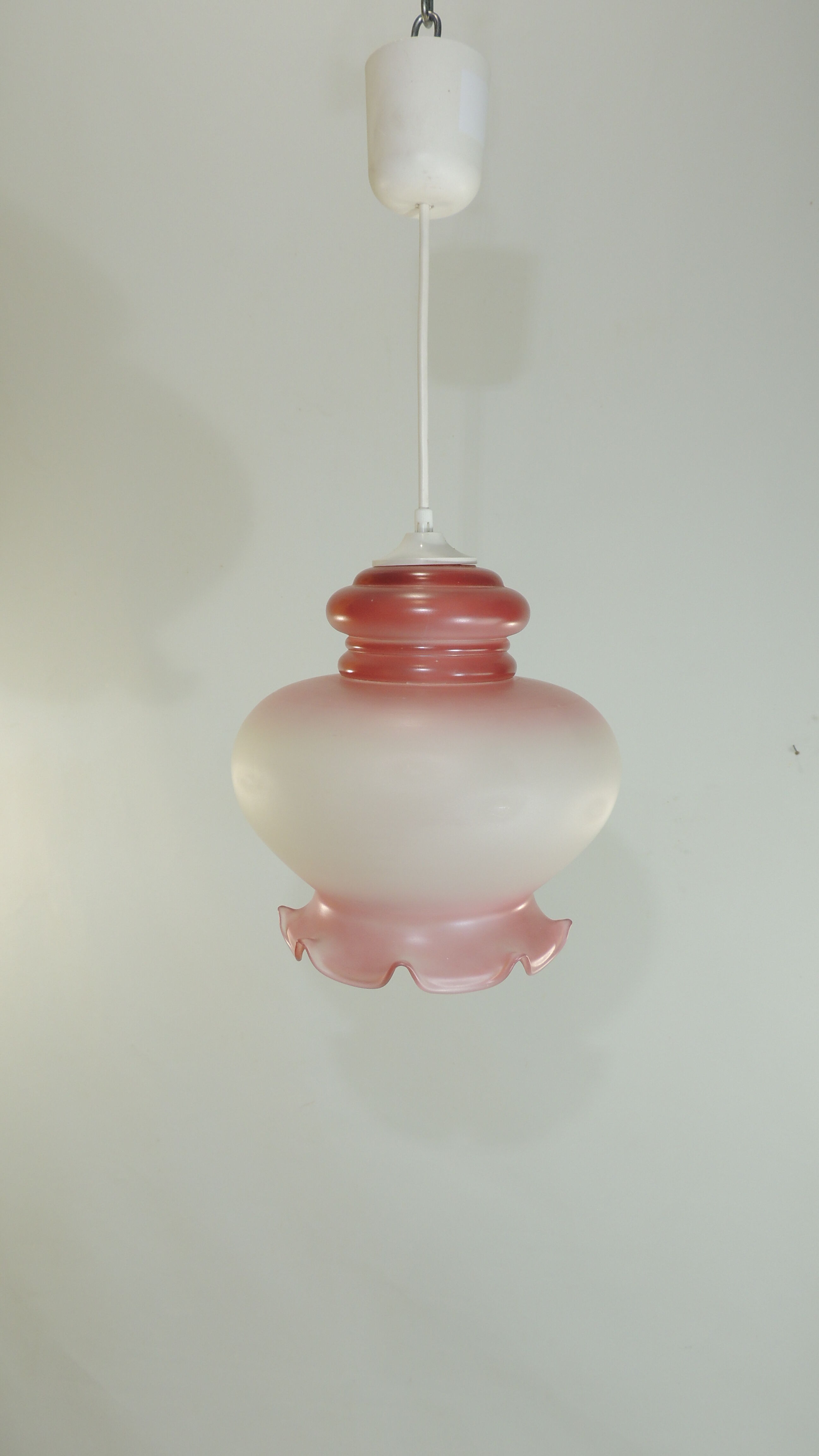 Suspension corolle verre moulé vintage