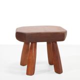 Oak stool brutalist vegetable table