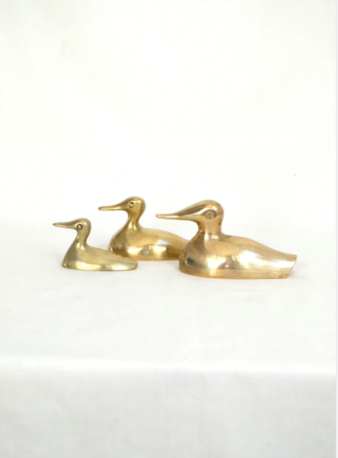 Trio de canards en laiton