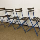 Set of 4 folding chairs guinguette