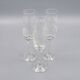 6 Vintage-Style Crystal Champagne Flutes, 1960s Style