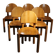 6 chaises en bois d'aulne par Rainer Daumiller, Danemark années 1980