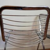 Pair of chrome wired chairs