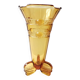Stölzle Art Deco Amber Orange Tulip Vase 1930