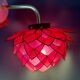 Vintage pink mother-of-pearl angled wall lamp