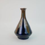 Fournier Demars vase in blue enameled ceramic