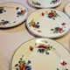 6 flat plates from Salins les Bains, "Poppies" pattern, in very good condition