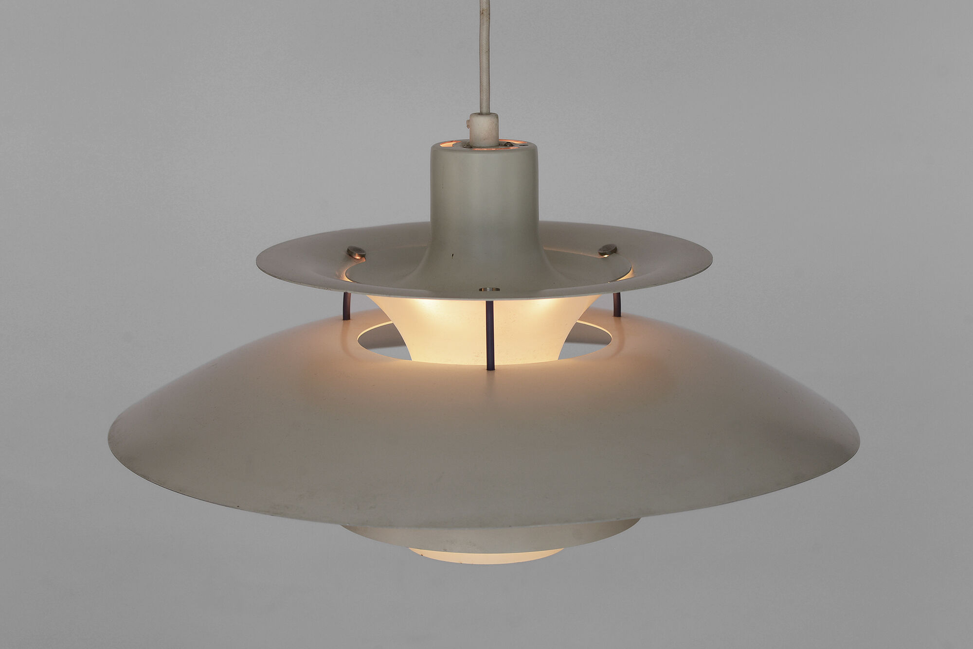 Pendant light PH 5 by Poul Henningsen for Louis Poulsen. Denmark 1980s