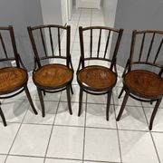 Set of 4 bentwood bistro chairs from the 1930s