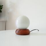 Vintage opaline ball lamp from the 80s