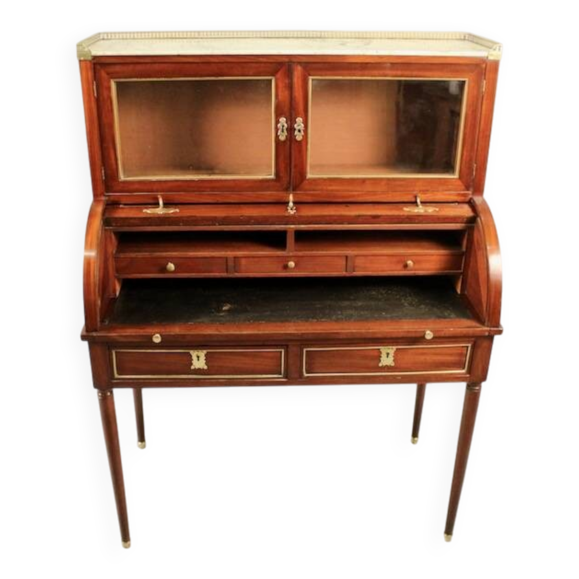 Louis XVI mahogany cylinder desk