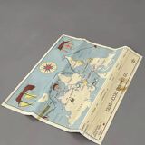 Old double-sided school map, Rossignol edition