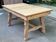Renovated 1940s oak extendable farmhouse dining table.