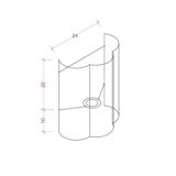 Pair of cream jute wall sconces and bronze velvet