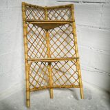 Rattan corner shelf