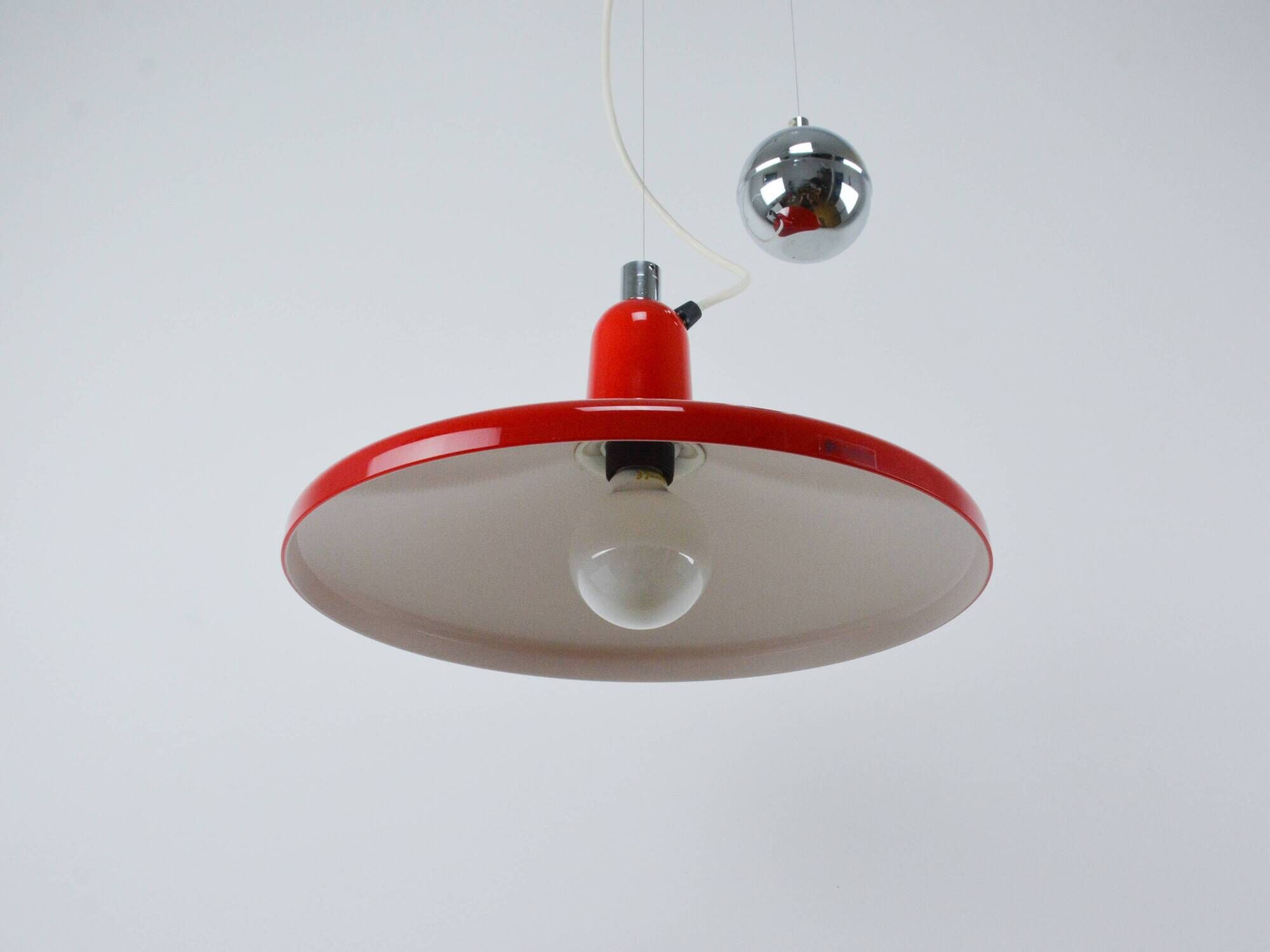 Vintage Red Meblo Manta Pendant Lamp