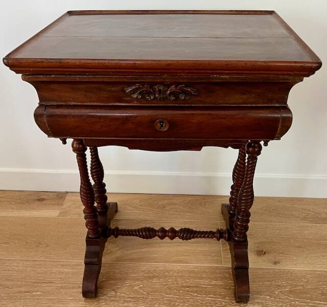 Louis Philippe mahogany workbench, 19th century
