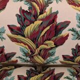 Directoire style sofa – Carved wood & floral fabric – Perfect condition