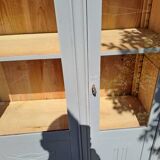Art Deco 3-door glass bookcase