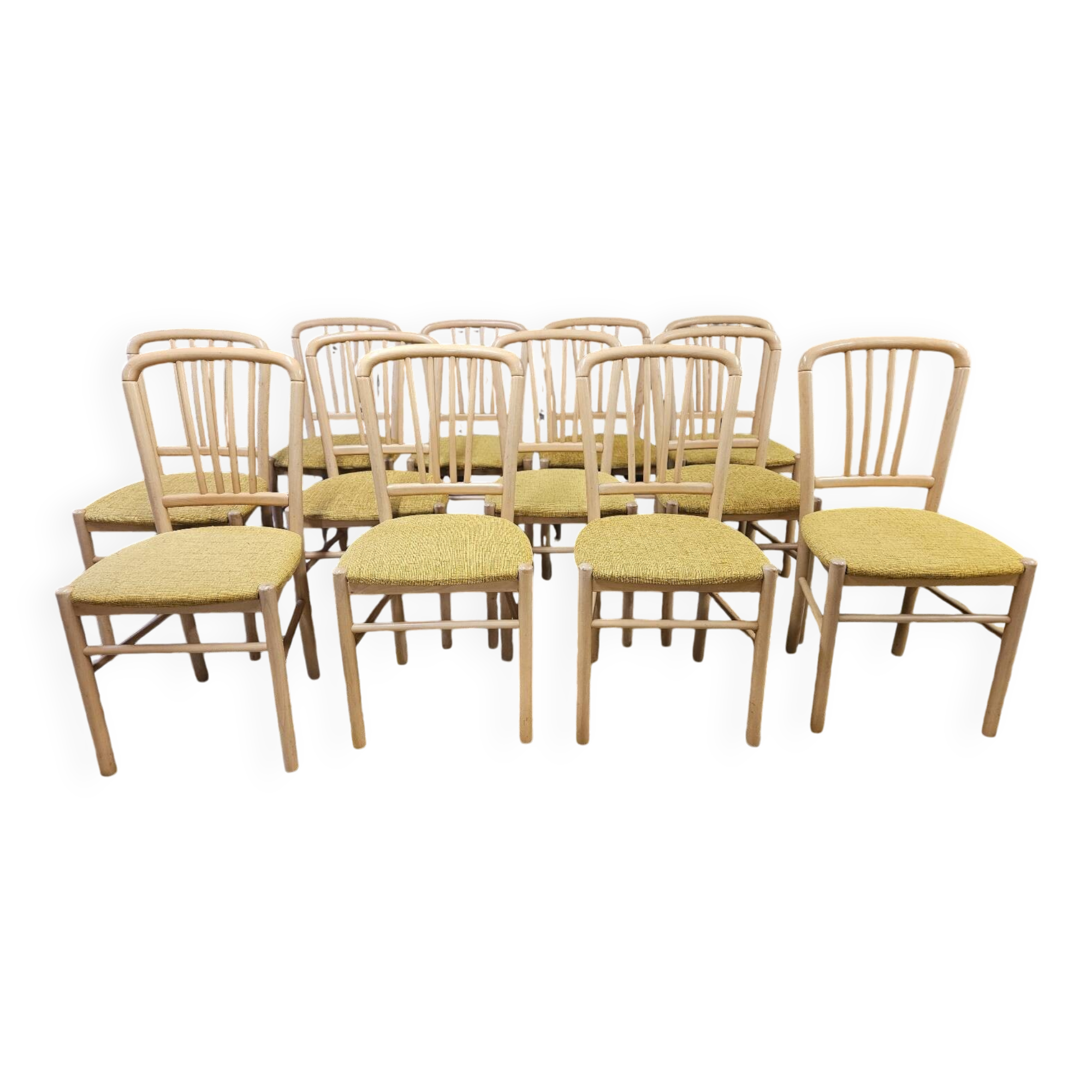Set of 12 80s bistro chairs