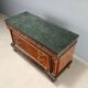 Antique walnut burl commode with marble top, Italy, 20th century.