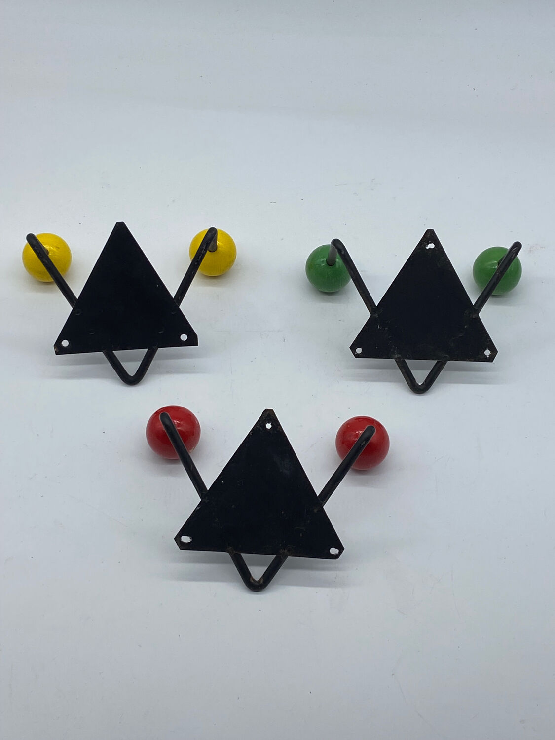 Hooks coat rack balls vintage