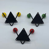 Hooks coat rack balls vintage