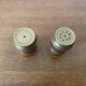 Antique Vintage Brass Salt Pepper Shaker Set