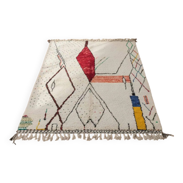 Handmade Moroccan rug, pure wool, 2.5x1.5 m.