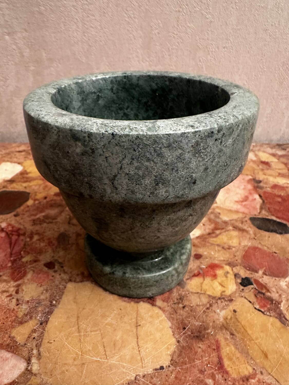 Art Deco period green marble bowl / catchall