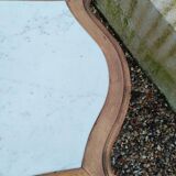 Louis XV style gilded wood coffee table with marble top